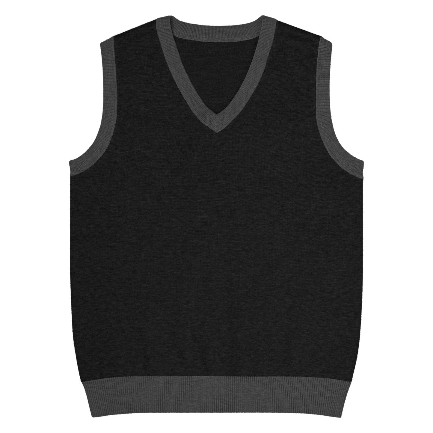 The Noir Essential Vest - Men's Black Knit Vest | Dark V-Neck Sweater Vest | Alex Shogun Alex Shogun Men's Clothes