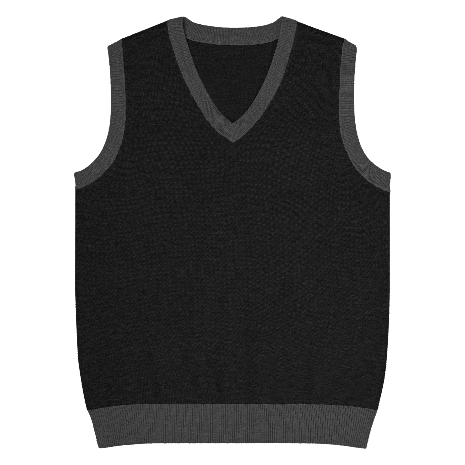 The Noir Essential Vest - Men's Black Knit Vest | Dark V-Neck Sweater Vest | Alex Shogun Alex Shogun Men's Clothes