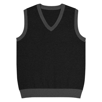 The Noir Essential Vest - Men's Black Knit Vest | Dark V-Neck Sweater Vest | Alex Shogun Alex Shogun Men's Clothes