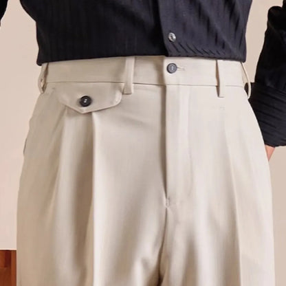 The Regent High-Waisted Trousers - Men's High Waist Dress Trousers | Tailored Classic Fit | Alex Shogun Alex Shogun Men's Clothes