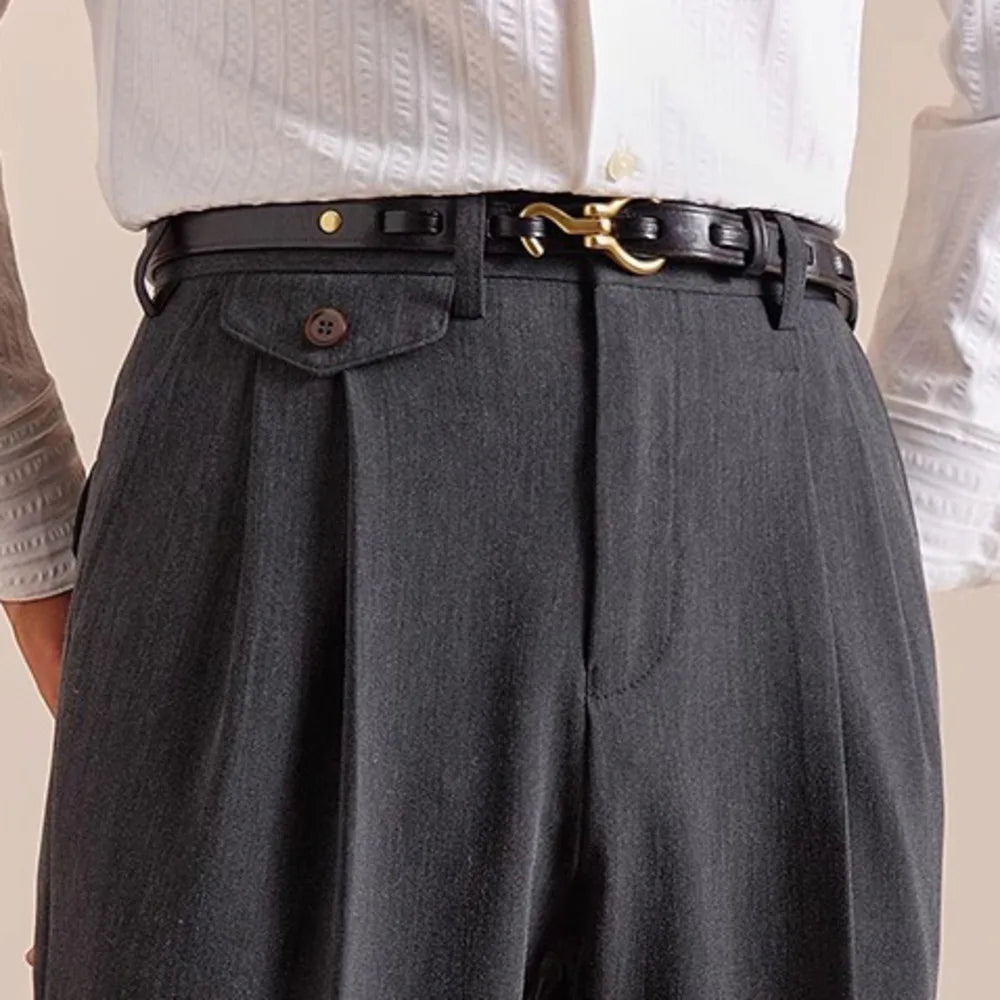 The Regent High-Waisted Trousers - Men's High Waist Dress Trousers | Tailored Classic Fit | Alex Shogun Alex Shogun Men's Clothes