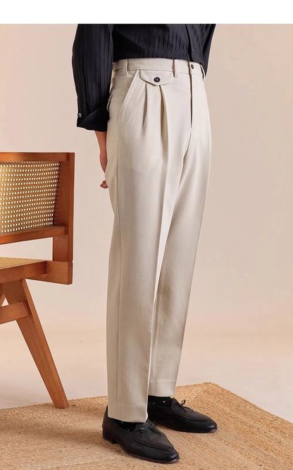The Regent High-Waisted Trousers - Men's High Waist Dress Trousers | Tailored Classic Fit | Alex Shogun Alex Shogun Men's Clothes