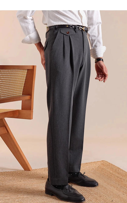 The Regent High-Waisted Trousers - Men's High Waist Dress Trousers | Tailored Classic Fit | Alex Shogun Alex Shogun Men's Clothes