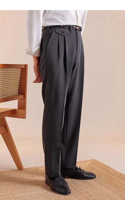 The Regent High-Waisted Trousers - Men's High Waist Dress Trousers | Tailored Classic Fit | Alex Shogun Alex Shogun Men's Clothes