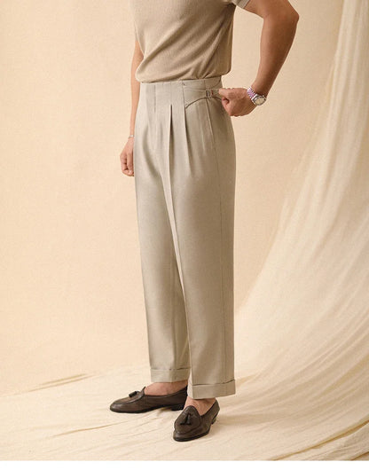 The Santorini Trousers - The Santorini Trousers – High-Waisted Trousers for Men | Elegant Fit Alex Shogun Men's Clothes