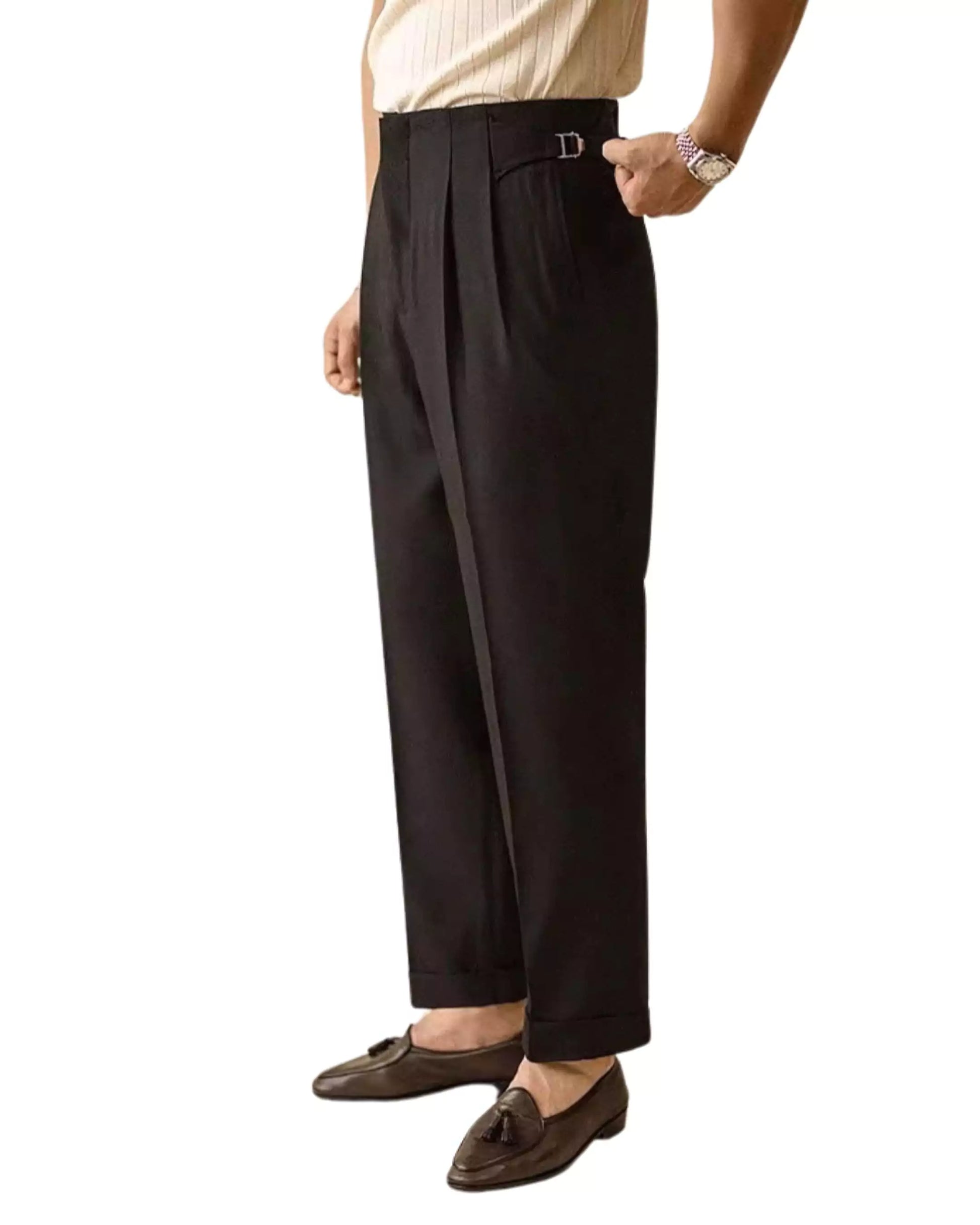 The Santorini Trousers - The Santorini Trousers – High-Waisted Trousers for Men | Elegant Fit Alex Shogun Men's Clothes