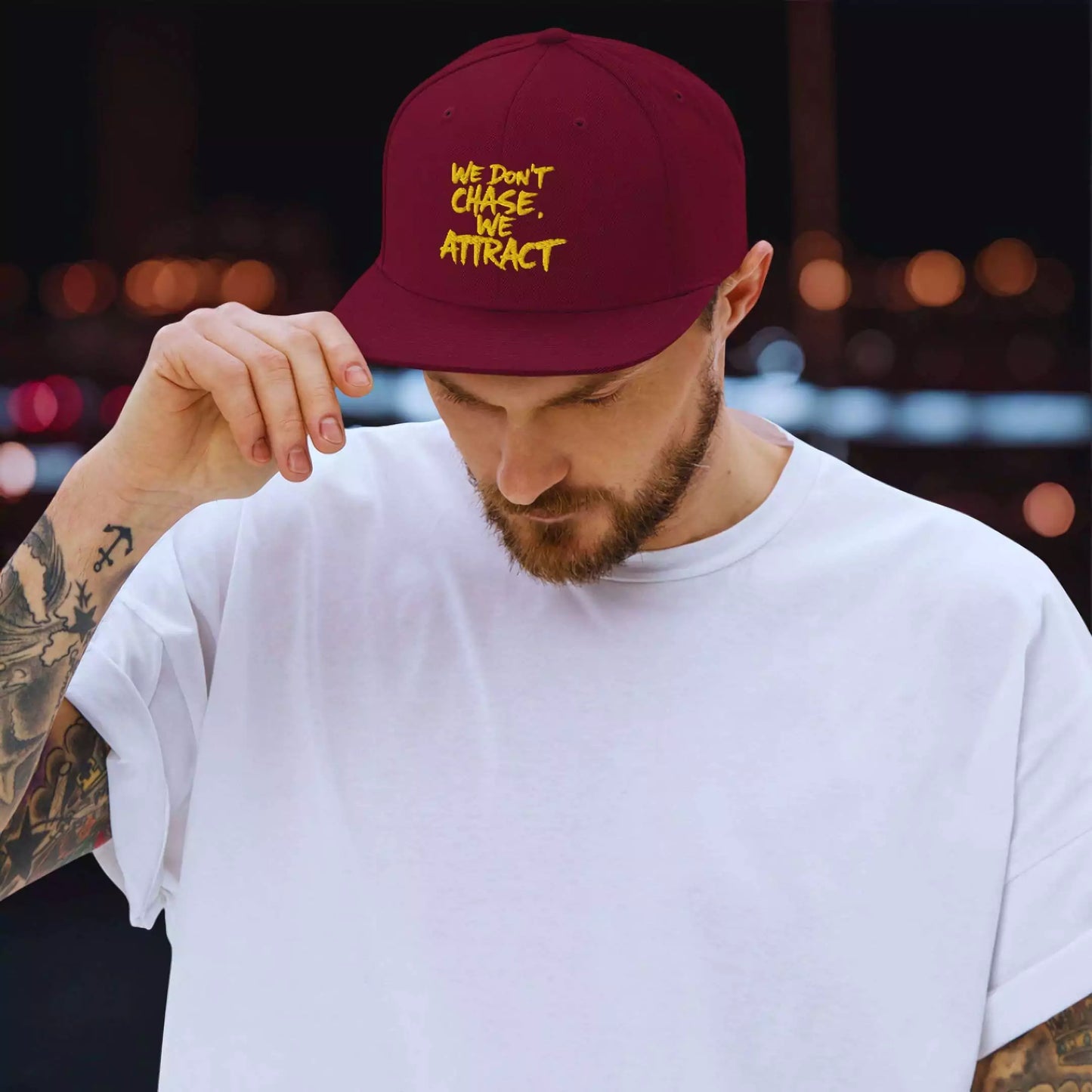 The Unchase Snapback Hat - Men's Snapback Hat | Dark Masculine Cap | Alex Shogun Alex Shogun Men's Clothes