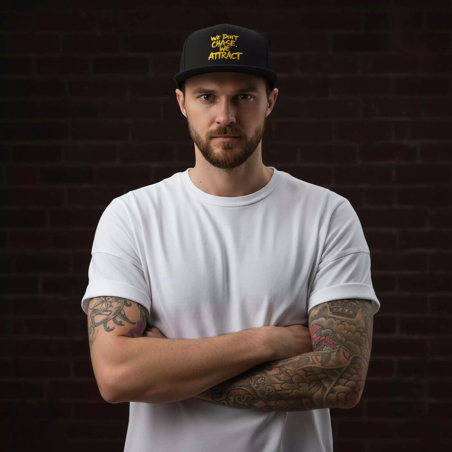 The Unchase Snapback Hat - Men's Snapback Hat | Dark Masculine Cap | Alex Shogun Alex Shogun Men's Clothes