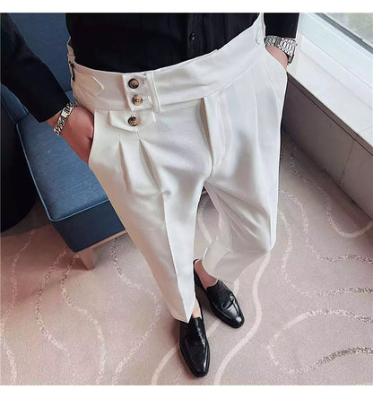 The Wellington Tailored Trouser - Elevate Your Style with Men's High Waist Suit Trousers | All-Season  Alex Shogun Men's Clothes