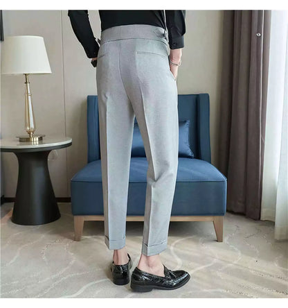 The Wellington Tailored Trouser - Elevate Your Style with Men's High Waist Suit Trousers | All-Season  Alex Shogun Men's Clothes