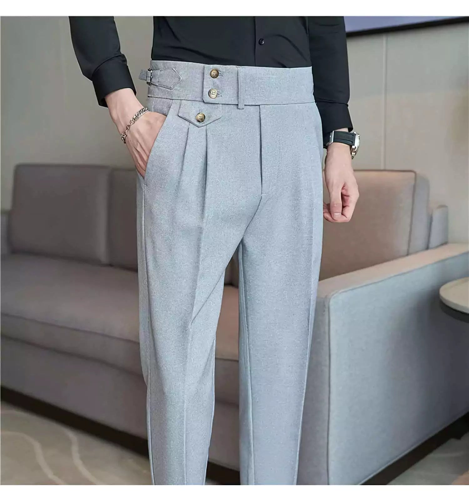 The Wellington Tailored Trouser - Men's Tailored Trousers | Smart Casual Dress Pants | Alex Shogun Alex Shogun Men's Clothes