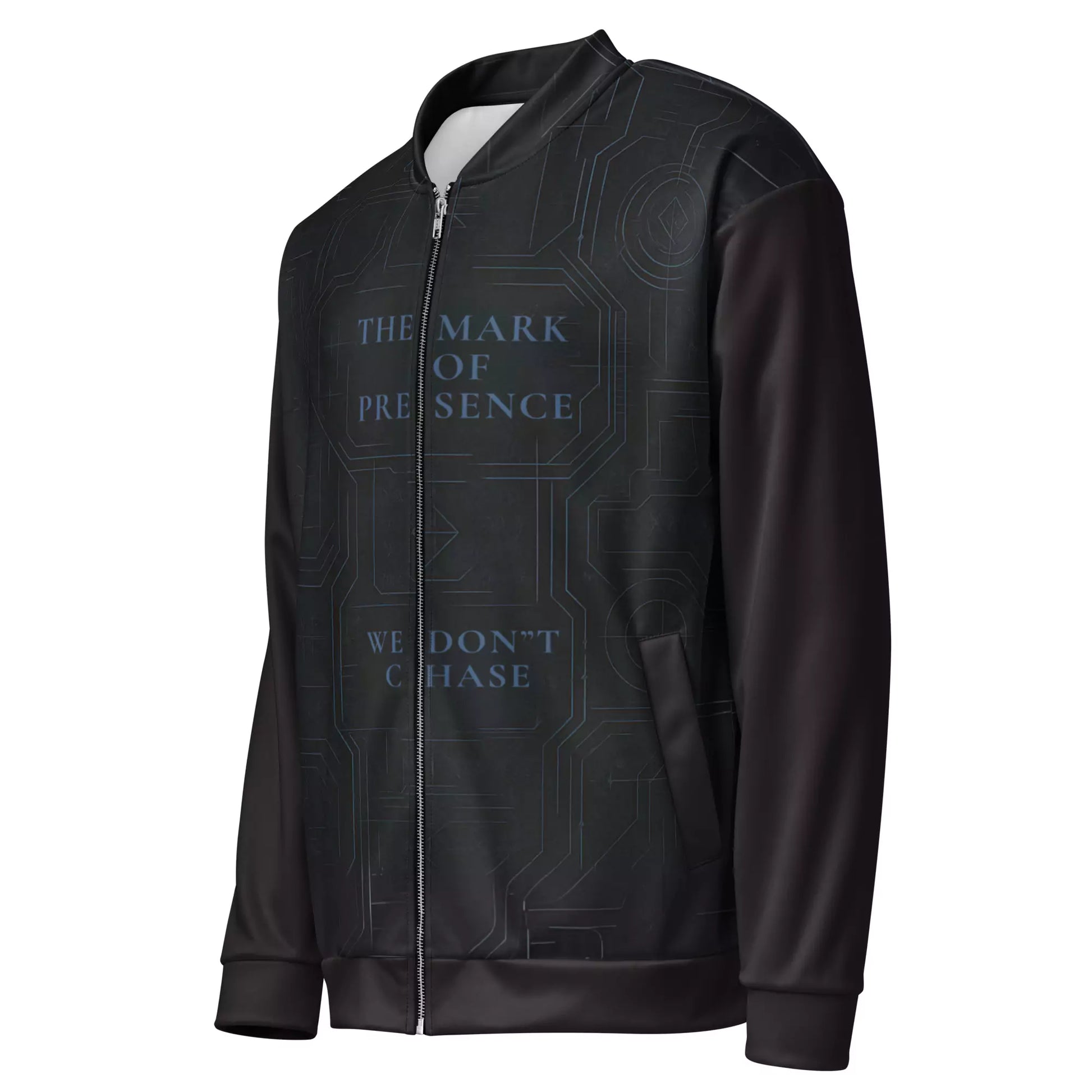 The Mark of Presence Bomber Jacket - The Mark of Presence Black Bomber Jacket for Men | Best Bomber Jackets Alex Shogun Men's Clothes