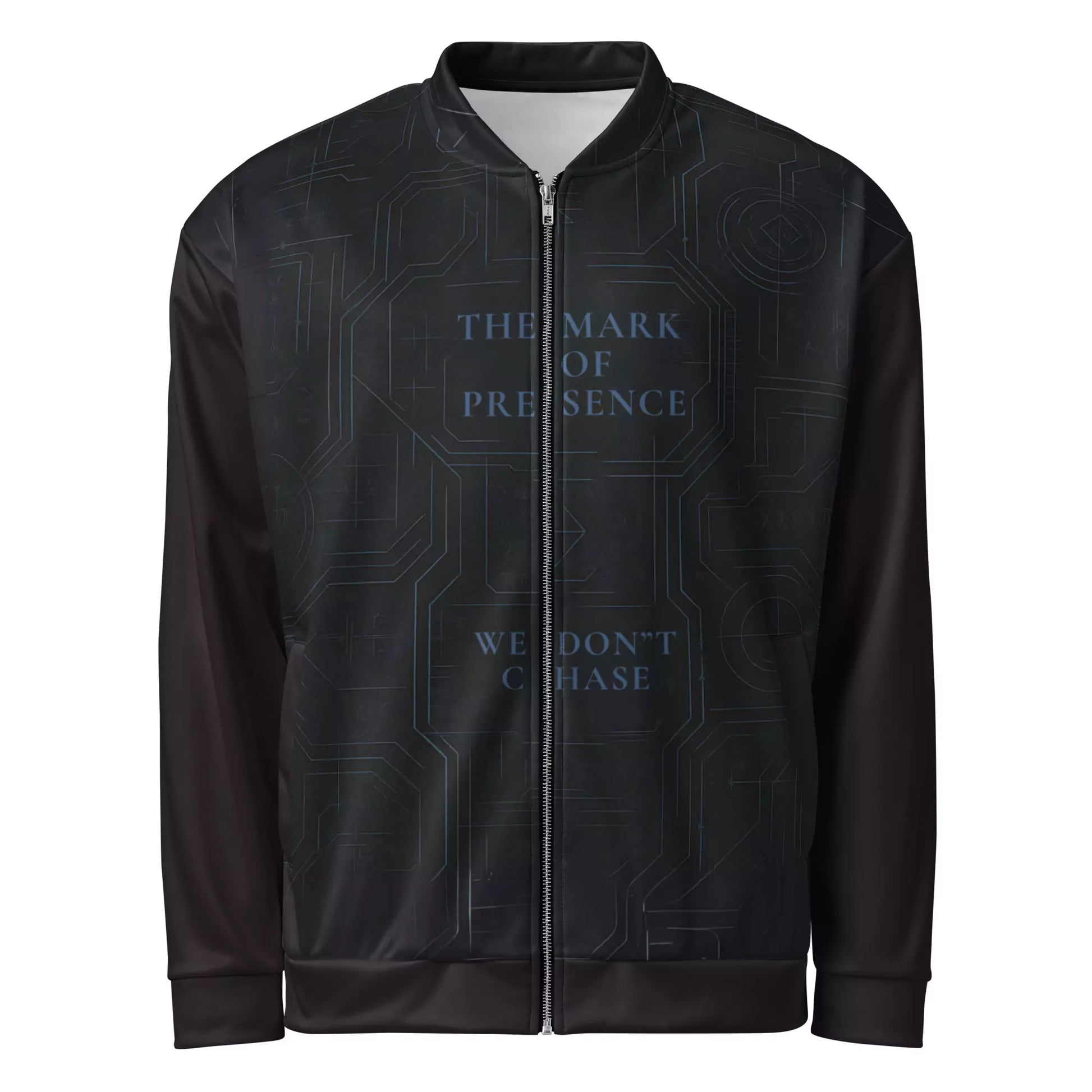 The Mark of Presence Bomber Jacket - The Mark of Presence Black Bomber Jacket for Men | Best Bomber Jackets Alex Shogun Men's Clothes