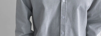 The Osaka Chill Striped Shirt - Oversized Striped Shirt – Blue & White Button Down Alex Shogun Men's Clothes