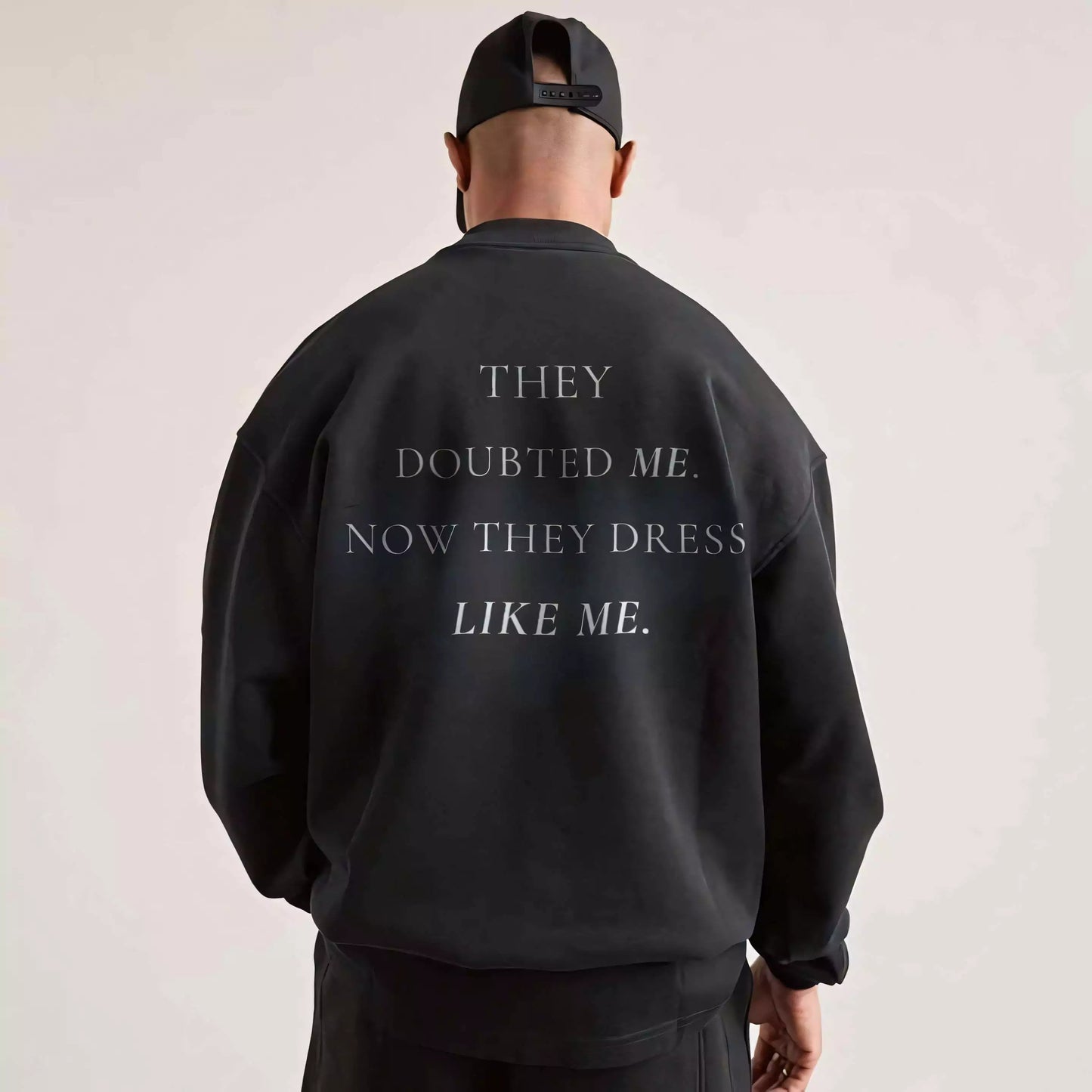 They Follow Me Oversized Sweatshirt - Men's Oversized Heavyweight Sweatshirt | Dark Masculine | Alex Shogun Alex Shogun Men's Clothes