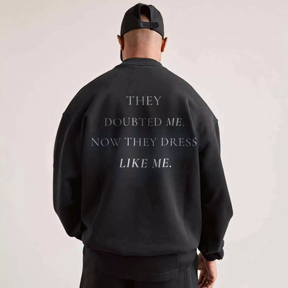 They Follow Me Oversized Sweatshirt - Men's Oversized Heavyweight Sweatshirt | Dark Masculine | Alex Shogun Alex Shogun Men's Clothes