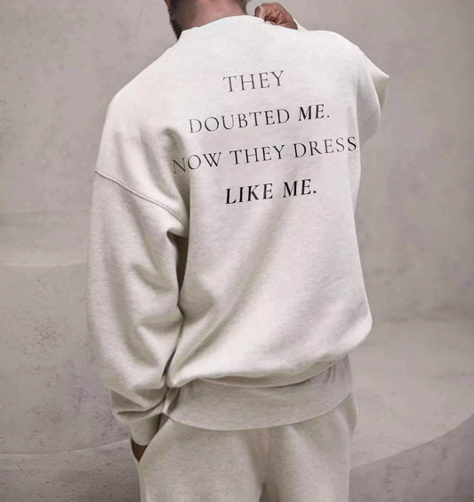 They Follow Me Oversized Sweatshirt - They Follow Me Oversized Sweatshirt Alex Shogun Men's Clothes