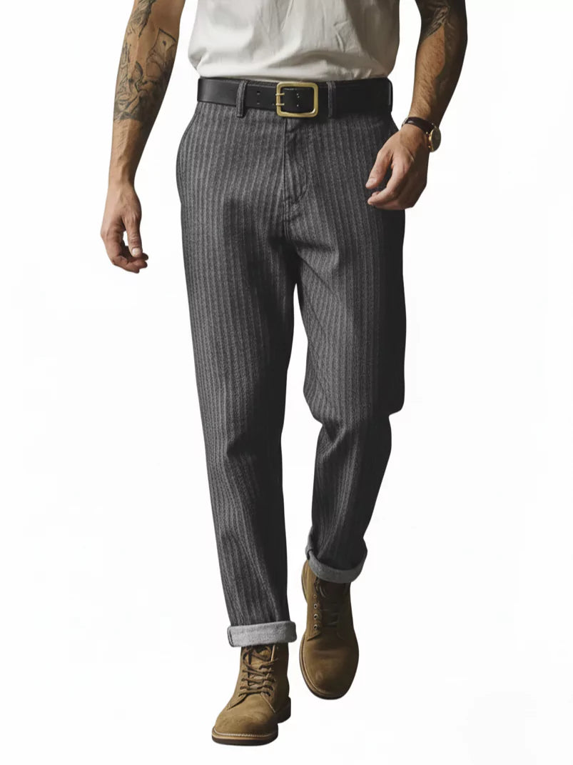 Vintage Striped Jeans - Men's Vintage Striped Jeans | Retro Masculine Style | Alex Shogun Alex Shogun Men's Clothes