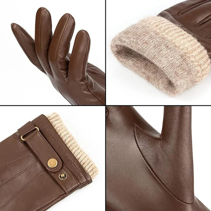 Premium Leather Gloves - Premium Leather Gloves for Men: Warm, Stylish, and Functional Alex Shogun Men's Clothes