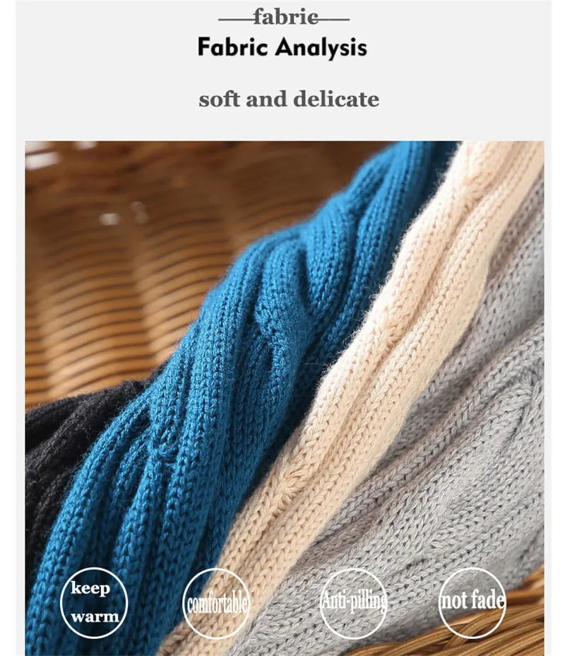 Zip-Neck Cotton Crew Sweater - Cozy Cable Knit Quarter Zip Sweater | Elevate Your Fall Style Alex Shogun Men's Clothes