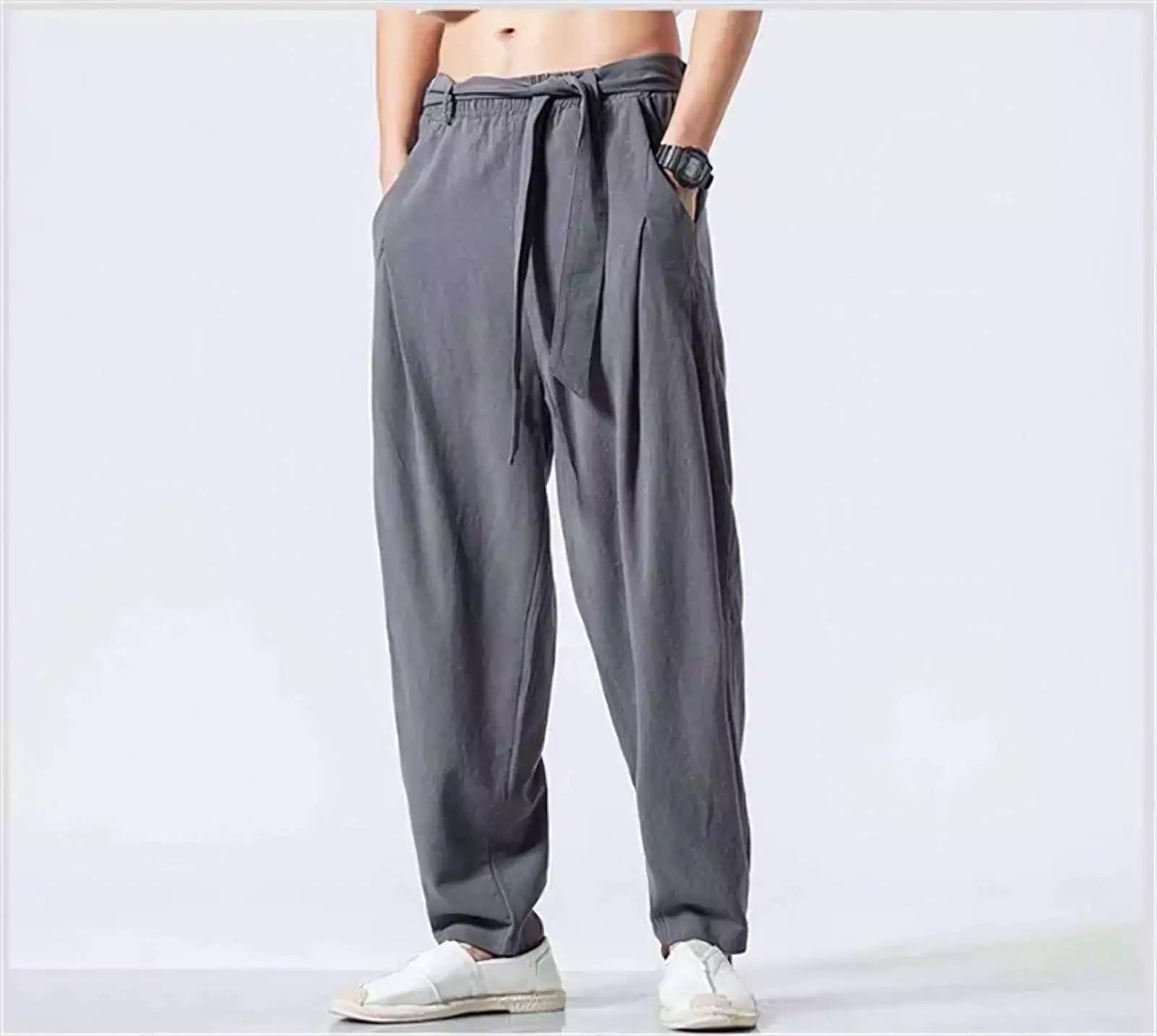 Ale Shogun Linen Harem Pants - Alex Shogun Linen Harem Pants for Men | Relaxed Fit & Style Alex Shogun Men's Clothes