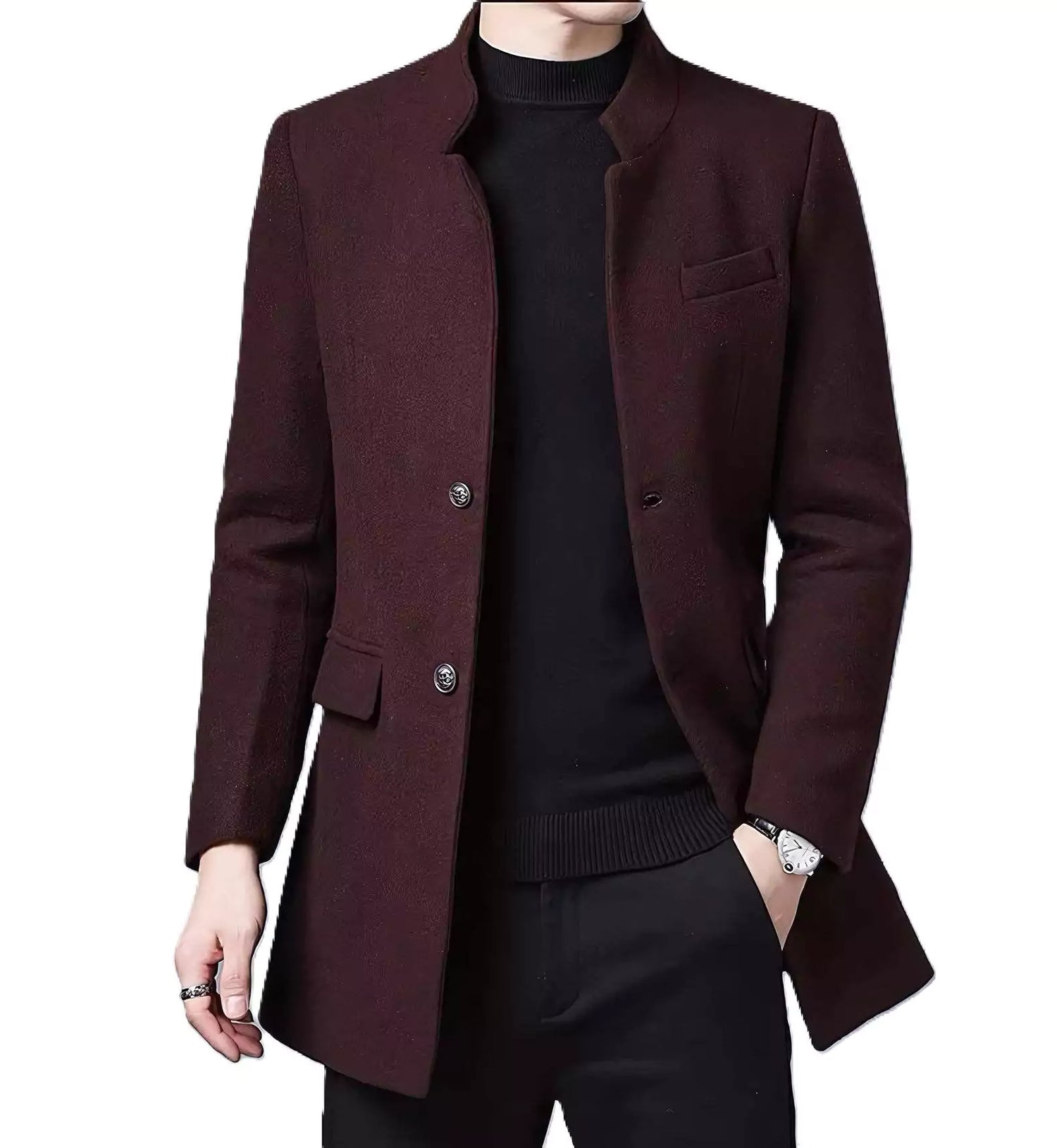 BROWON Timeless Trench Coat -  #  Top BROWON Timeless Trench Coat - Men's Autumn Winter Outerwear 