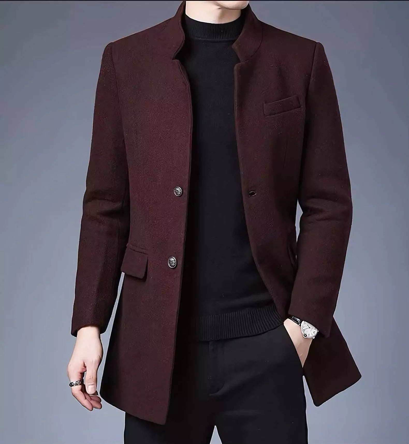 BROWON Timeless Trench Coat -  #  Top BROWON Timeless Trench Coat - Men's Autumn Winter Outerwear 