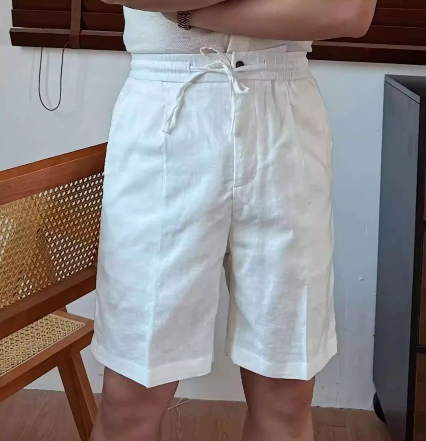 Capri Club Linen Shorts - Capri Club Linen Old Money Shorts – Golf-Ready Men's Summer Shorts Alex Shogun Men's Clothes