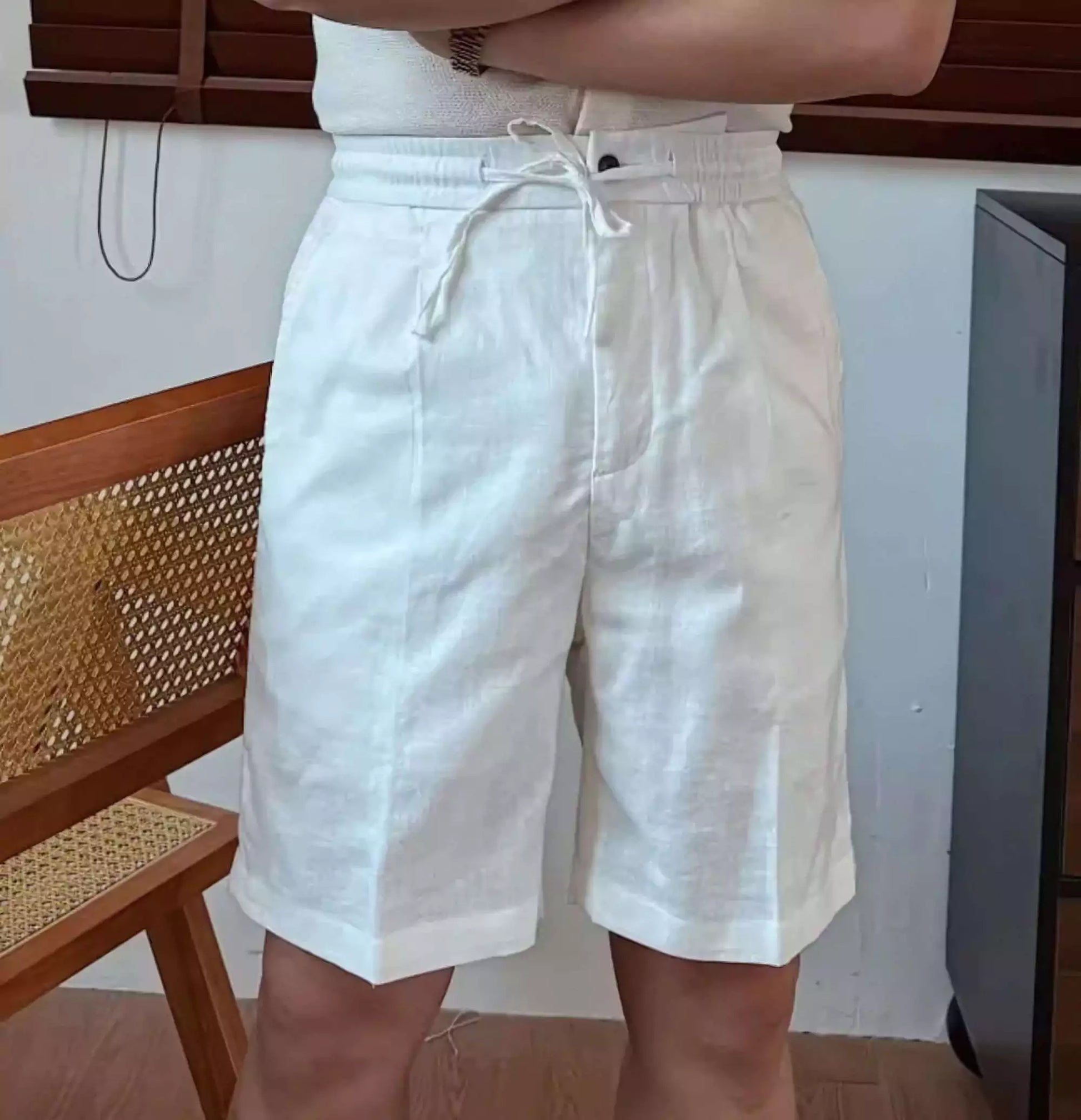 Capri Club Linen Shorts - Capri Club Linen Old Money Shorts – Golf-Ready Men's Summer Shorts Alex Shogun Men's Clothes