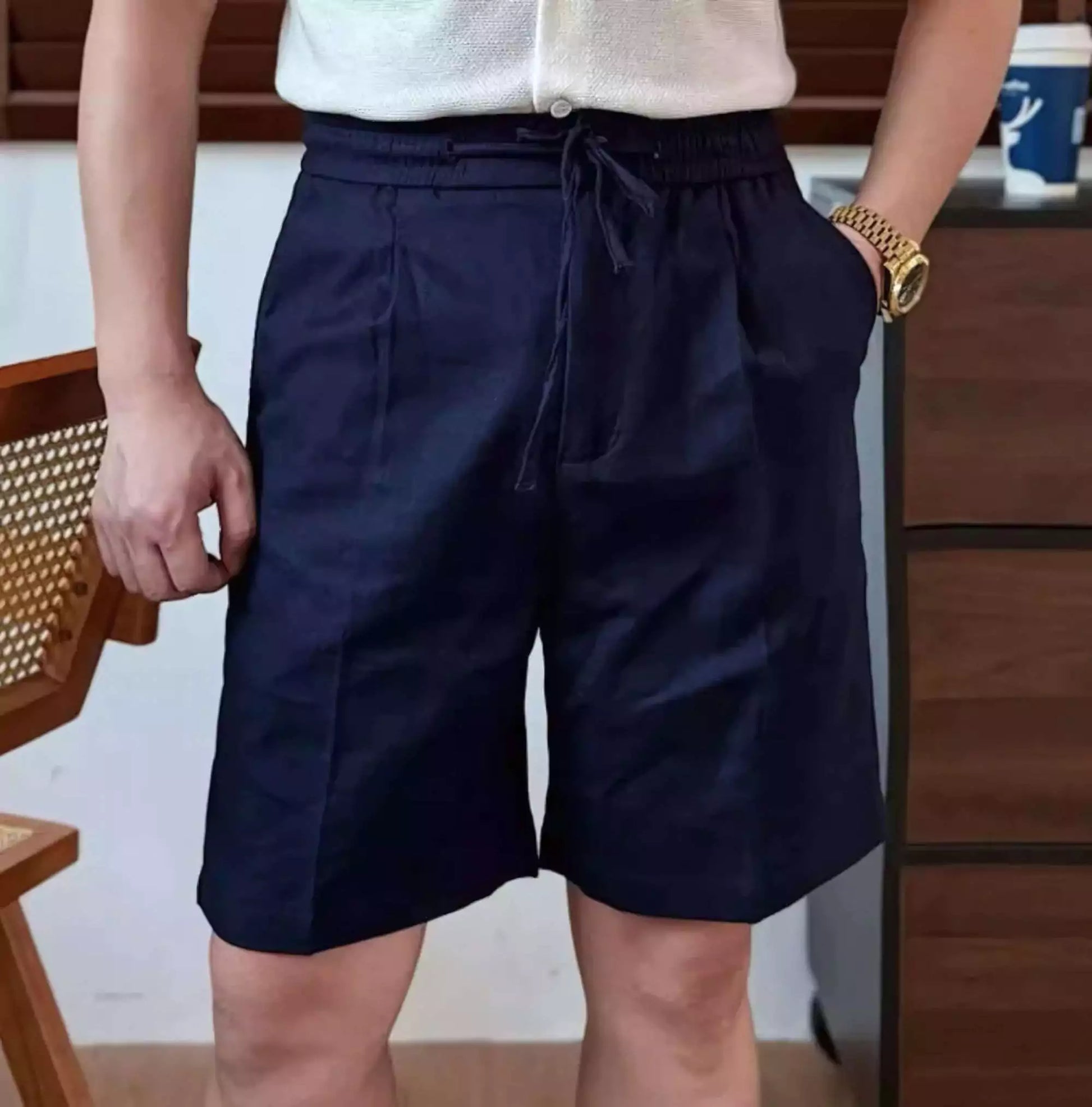 Capri Club Linen Shorts - Capri Club Linen Old Money Shorts – Golf-Ready Men's Summer Shorts Alex Shogun Men's Clothes