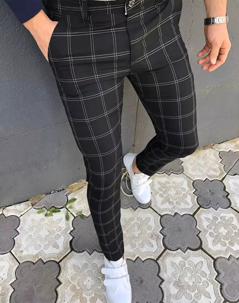 Slim Fit Modern Trouser -  #  pants Modern Slim Fit Plaid Dress Pants for Men | Checkered Trousers 