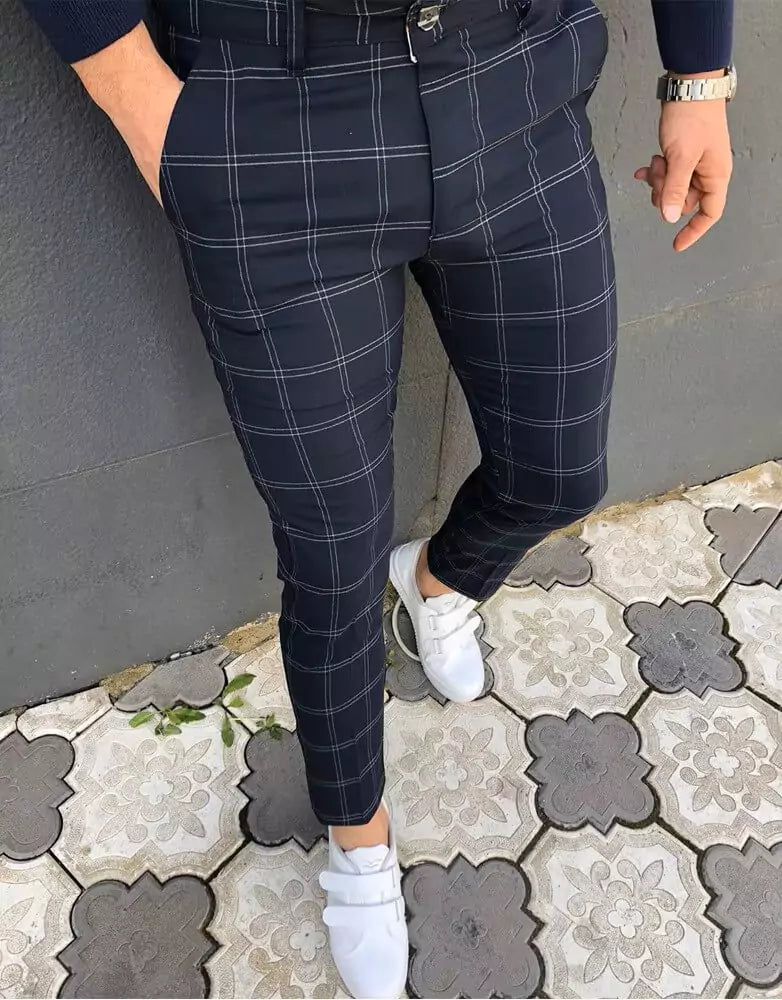 Slim Fit Modern Trouser -  #  pants Modern Slim Fit Plaid Dress Pants for Men | Checkered Trousers 