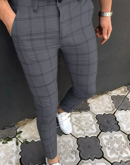 Slim Fit Modern Trouser -  #  pants Modern Slim Fit Plaid Dress Pants for Men | Checkered Trousers 