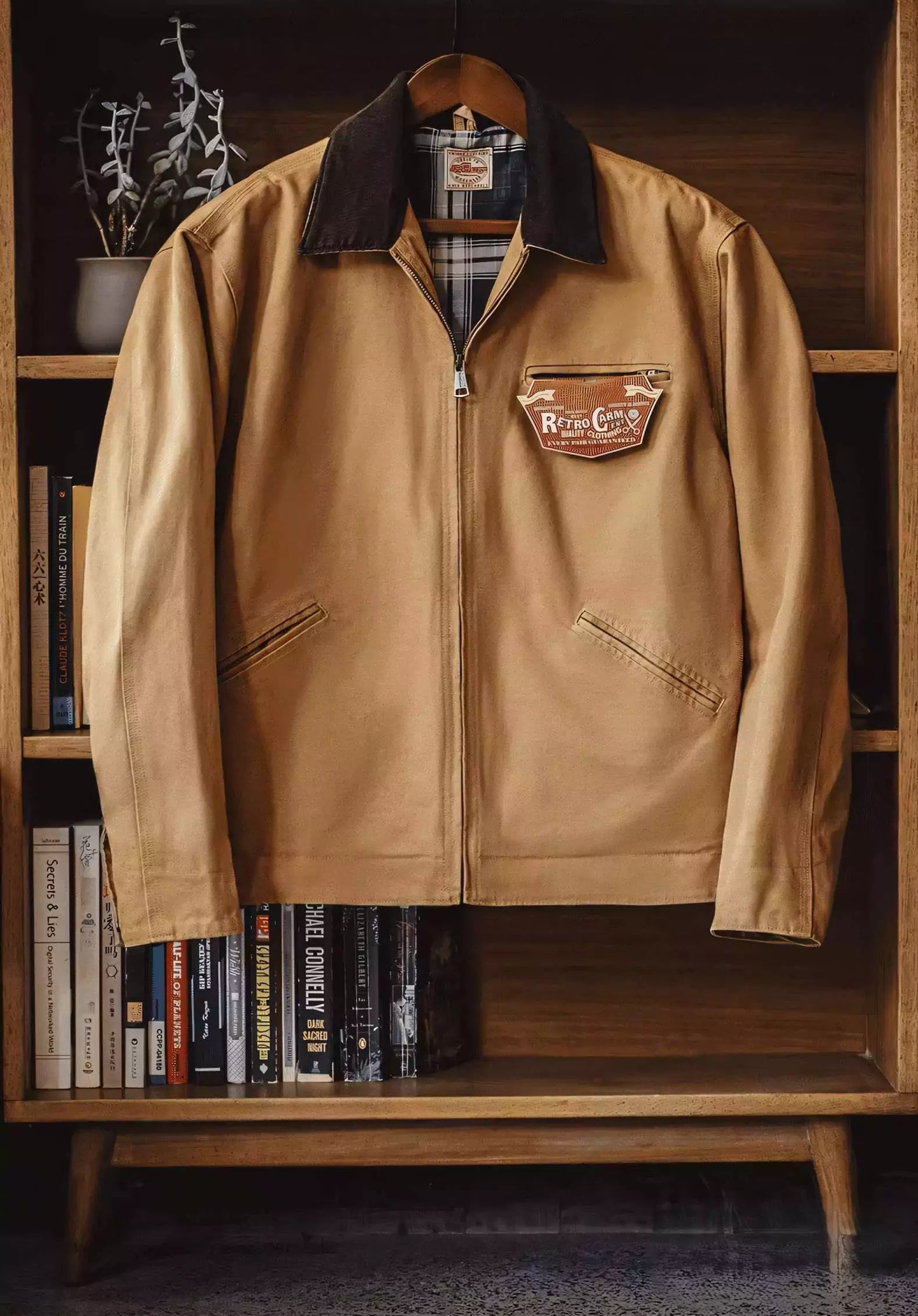 Classic Detroit Canvas Jacket - Classic Lapel Collar Canvas Jacket - Rugged, Durable, Stylish Alexshogun Men's Clothes