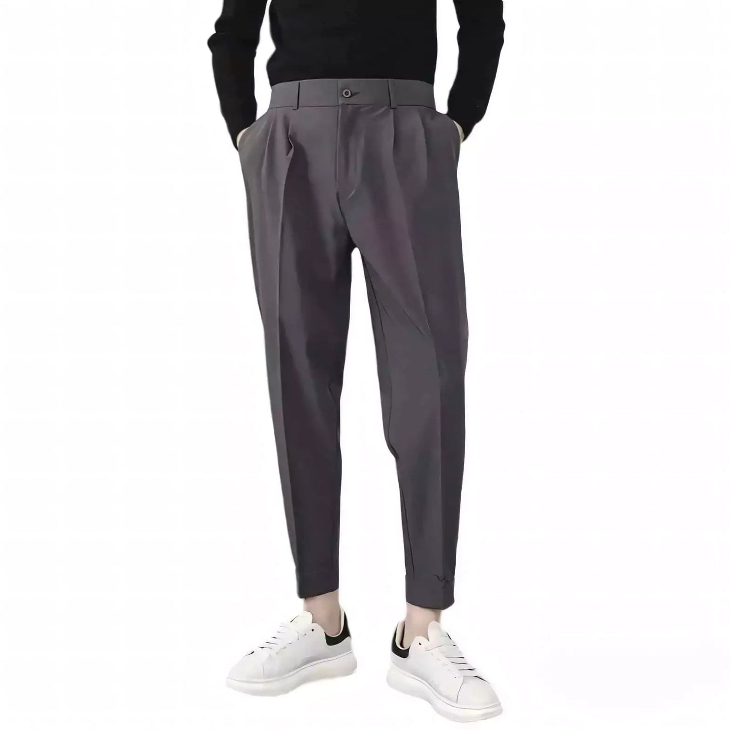 Seoul Tapered Pleat Pants - Best Seoul Tapered Pleat Pants - Korean Style Slim Fit Trousers Alex Shogun Men's Clothes