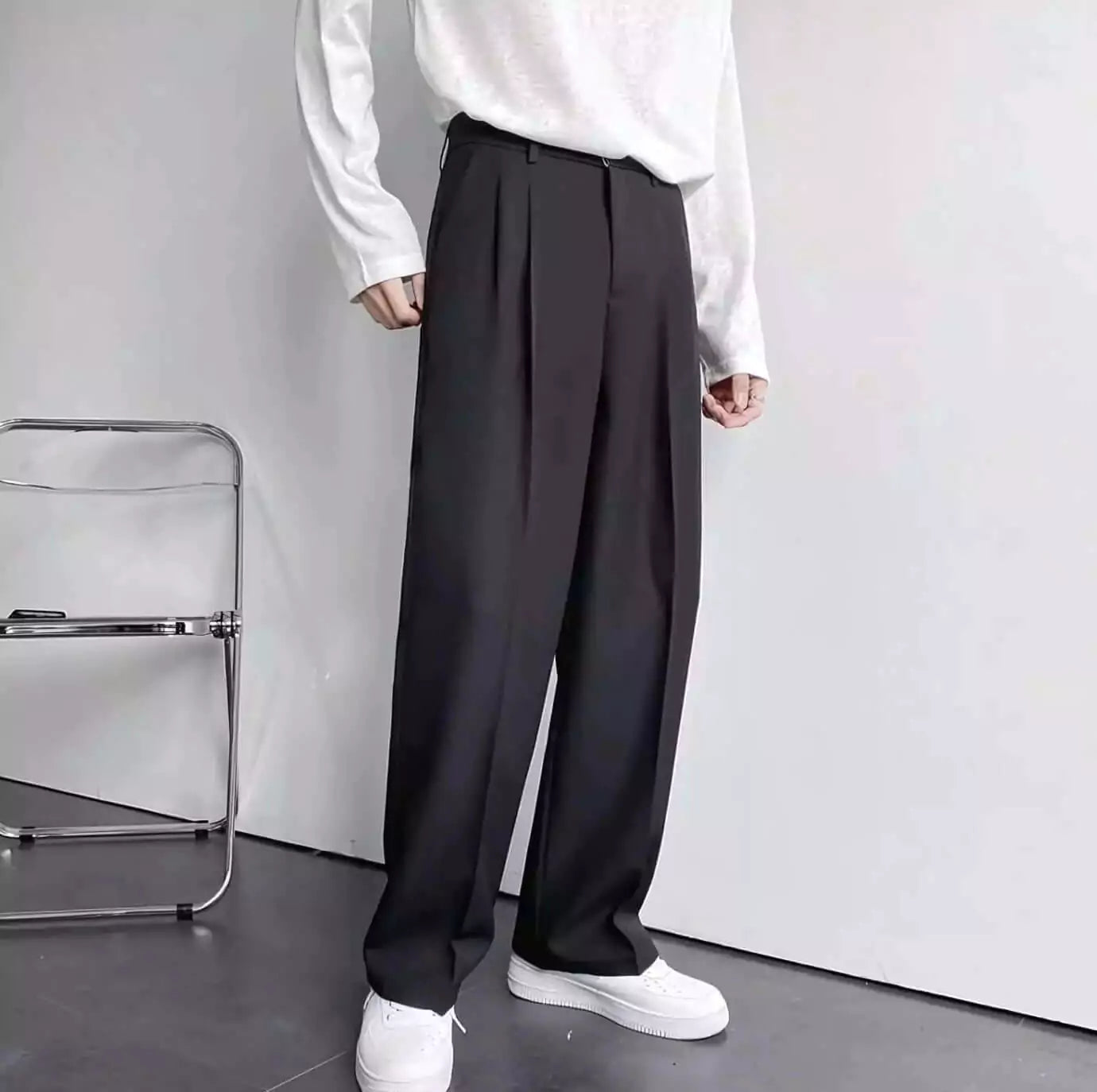 Comfort Flex Wide-Leg Pants - Super Comfortable All Seasons Flex Wide-Leg Dress Pants Alex Shogun Men's Clothes