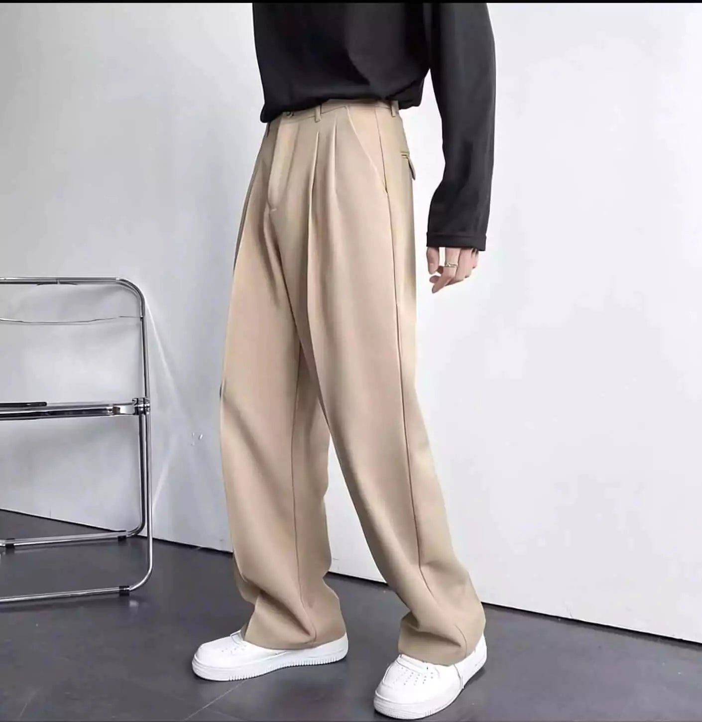 Comfort Flex Wide-Leg Pants - Super Comfortable All Seasons Flex Wide-Leg Dress Pants Alex Shogun Men's Clothes