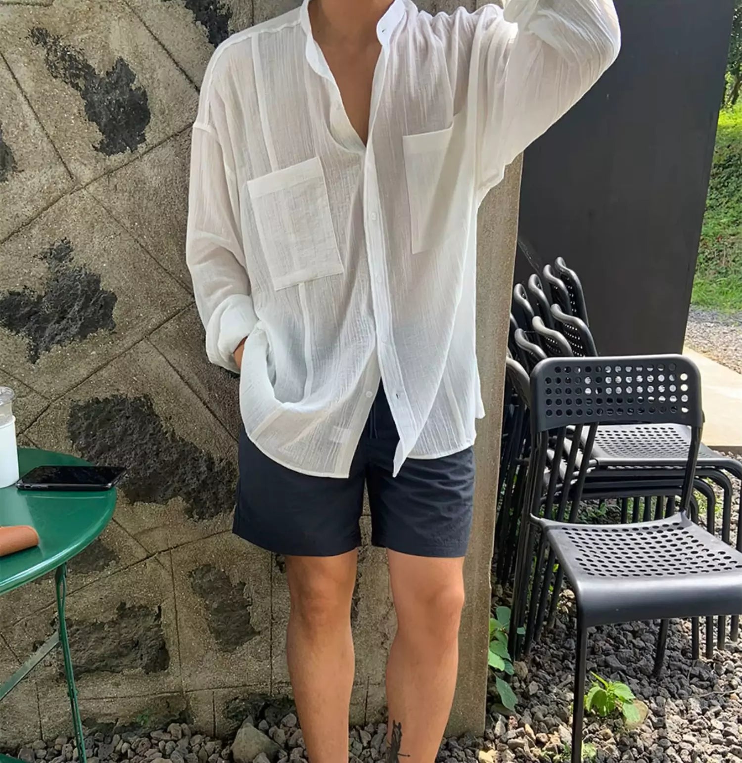 Drift Linen Shirt Alex Shogun - Drift Men Linen Shirt – Long Sleeve, Lightweight, Stylish Travel Wear Alex Shogun Men's Clothes