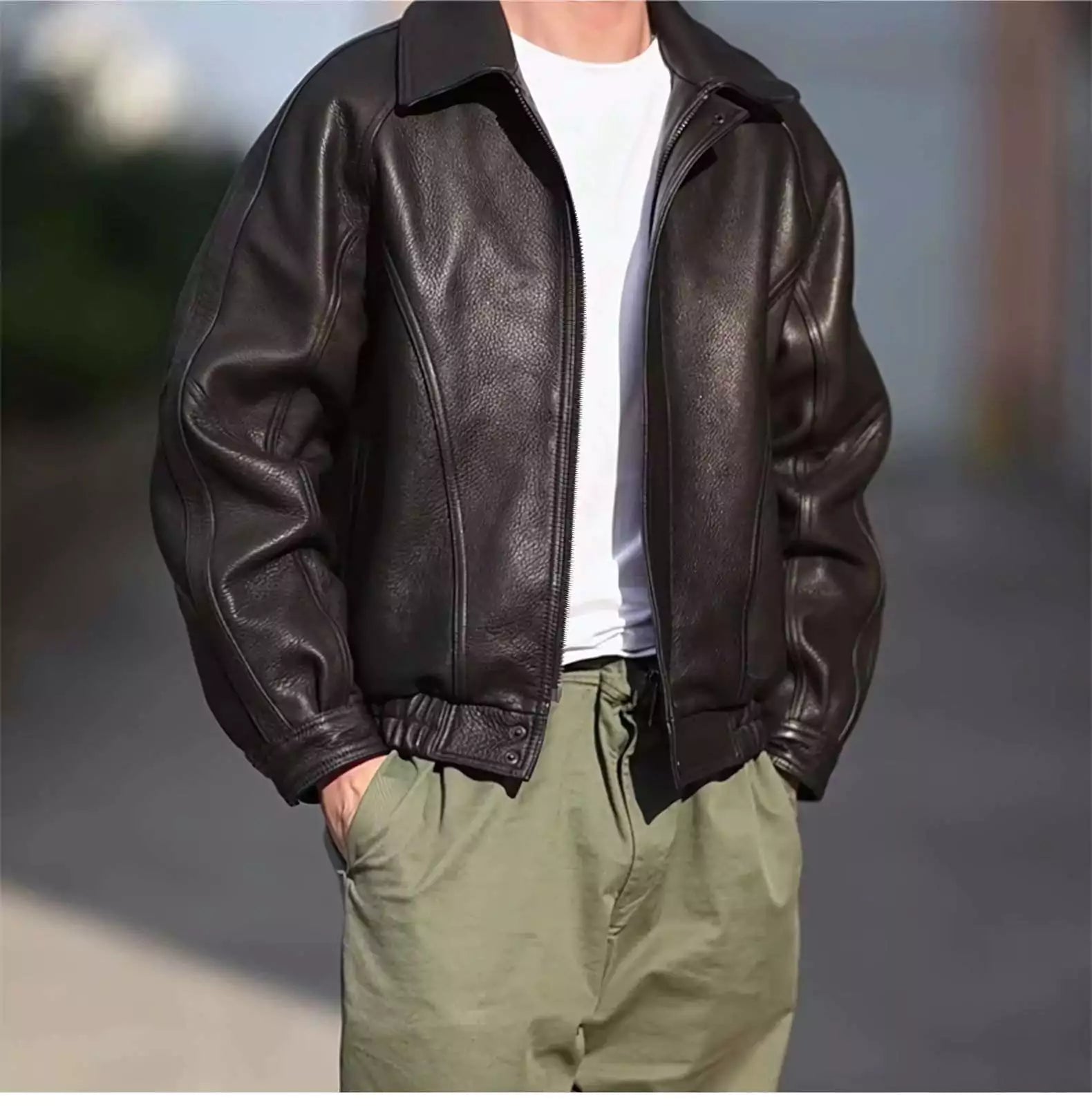 Vintage Leather Jacket - Vintage Leather Jacket | Timeless Style, Premium Quality Alex Shogun Men's Clothes