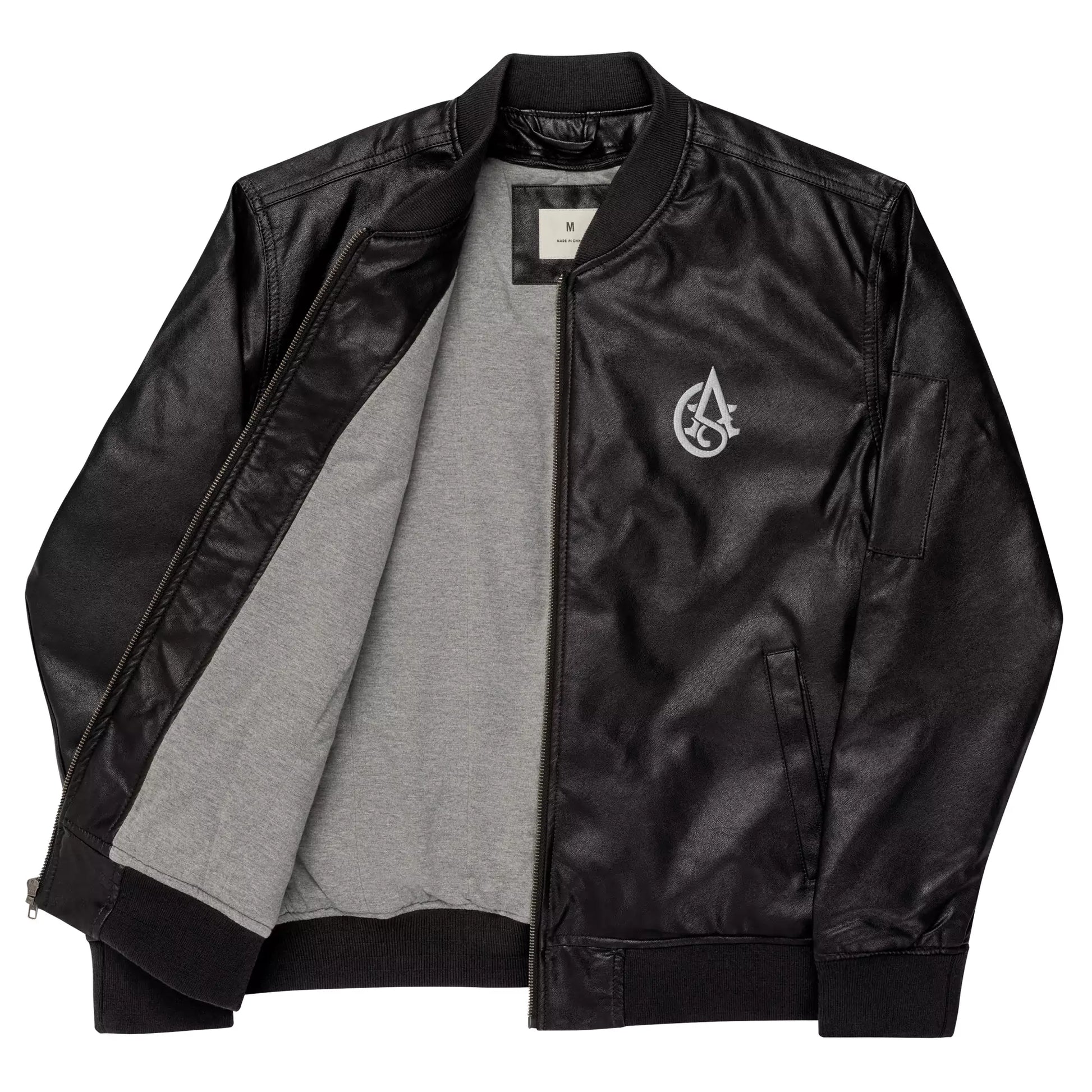 Dark Emblem Leather Bomber - Mens Leather Bomber Jacket – Dark Emblem by Alex Shogun Alex Shogun Men's Clothes