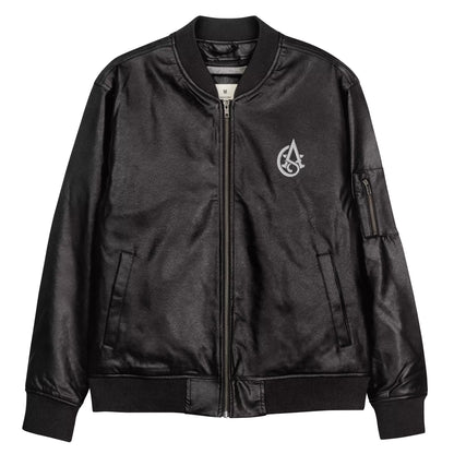 Dark Emblem Leather Bomber - Mens Leather Bomber Jacket – Dark Emblem by Alex Shogun Alex Shogun Men's Clothes
