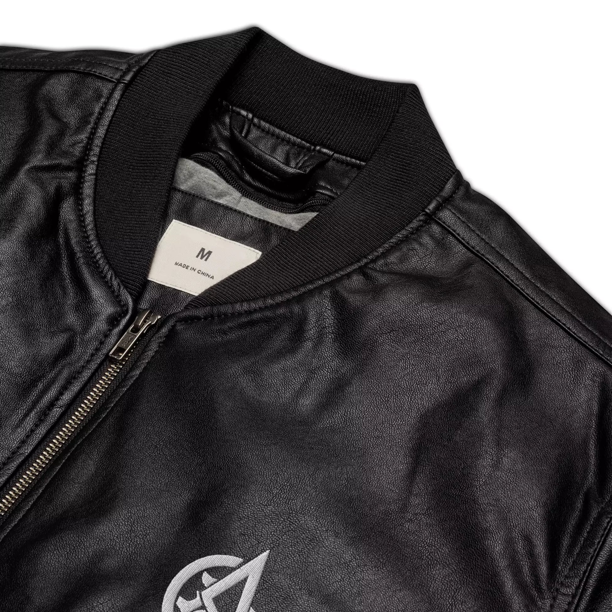 Dark Emblem Leather Bomber - Mens Leather Bomber Jacket – Dark Emblem by Alex Shogun Alex Shogun Men's Clothes