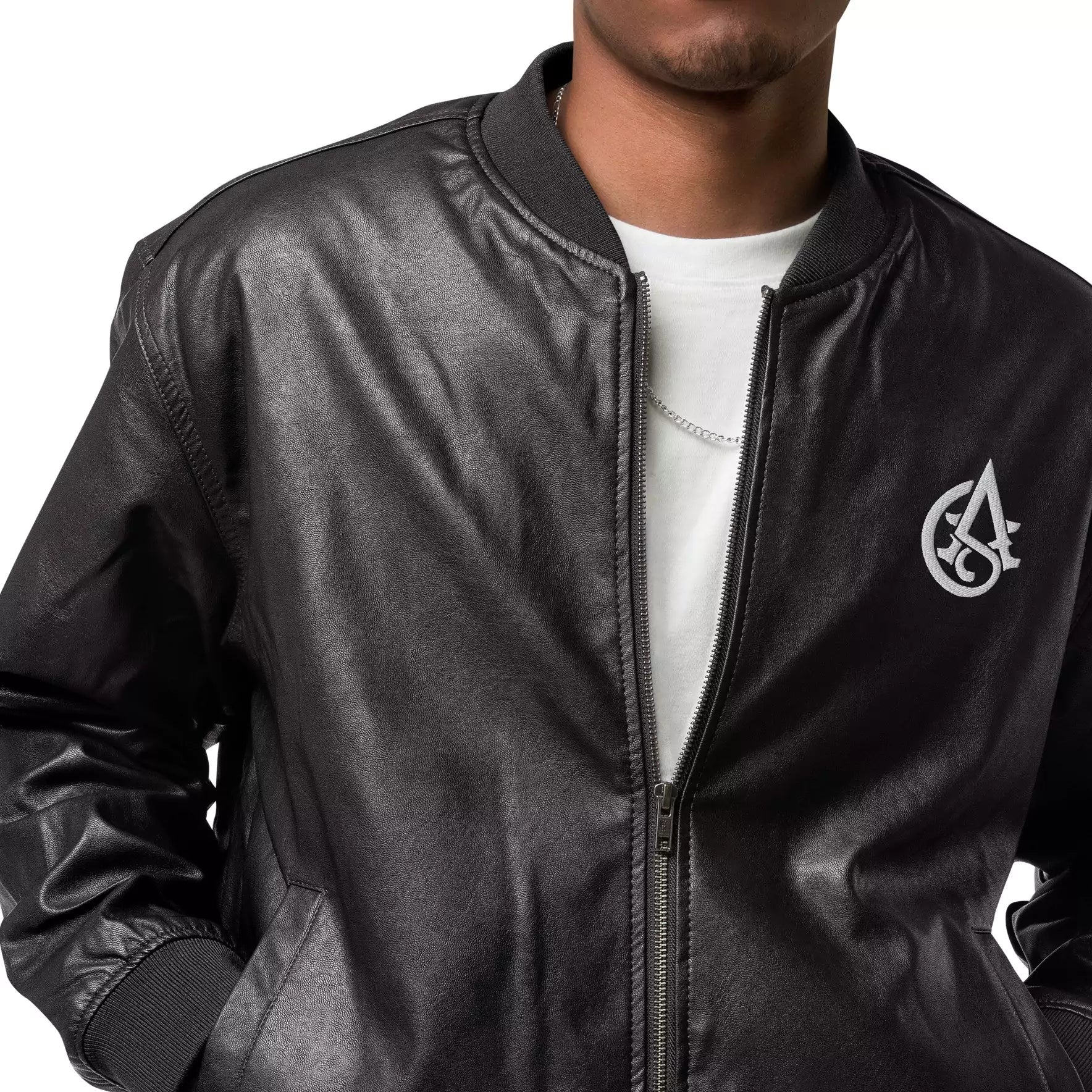 Dark Emblem Leather Bomber - Mens Leather Bomber Jacket – Dark Emblem by Alex Shogun Alex Shogun Men's Clothes