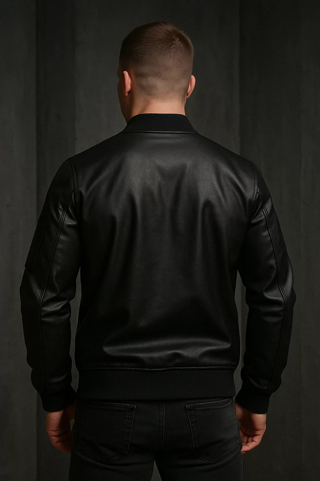 Dark Emblem Leather Bomber - Mens Leather Bomber Jacket – Dark Emblem by Alex Shogun Alex Shogun Men's Clothes