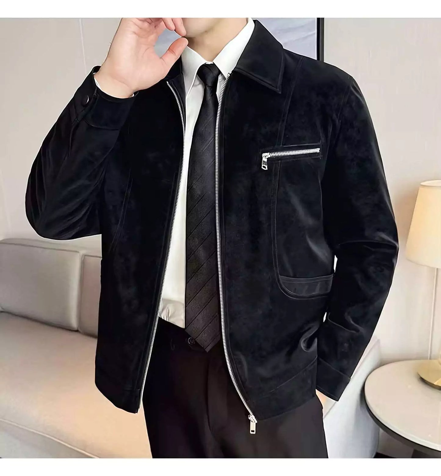 High-Grade Men's Suede Coat -  #  Top High-Grade Warm Suede Coat | Suede Jacket Man | Suede Bomber Jacket  Shop the Suede Coat For Men—a luxurious suede jacket with a bomber-style silhouette. Perfect for the modern man seeking warmth, style, and sophistication.