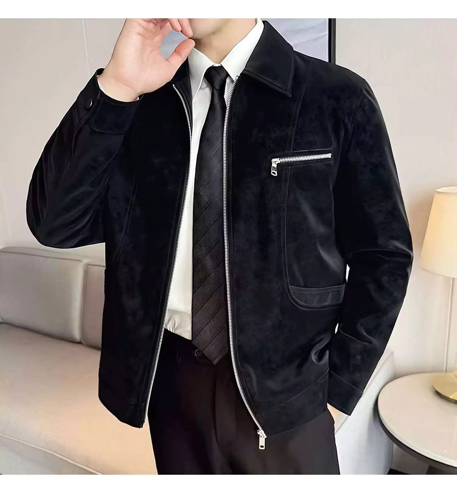 High-Grade Men's Suede Coat -  #  Top High-Grade Warm Suede Coat | Suede Jacket Man | Suede Bomber Jacket  Shop the Suede Coat For Men—a luxurious suede jacket with a bomber-style silhouette. Perfect for the modern man seeking warmth, style, and sophistication.