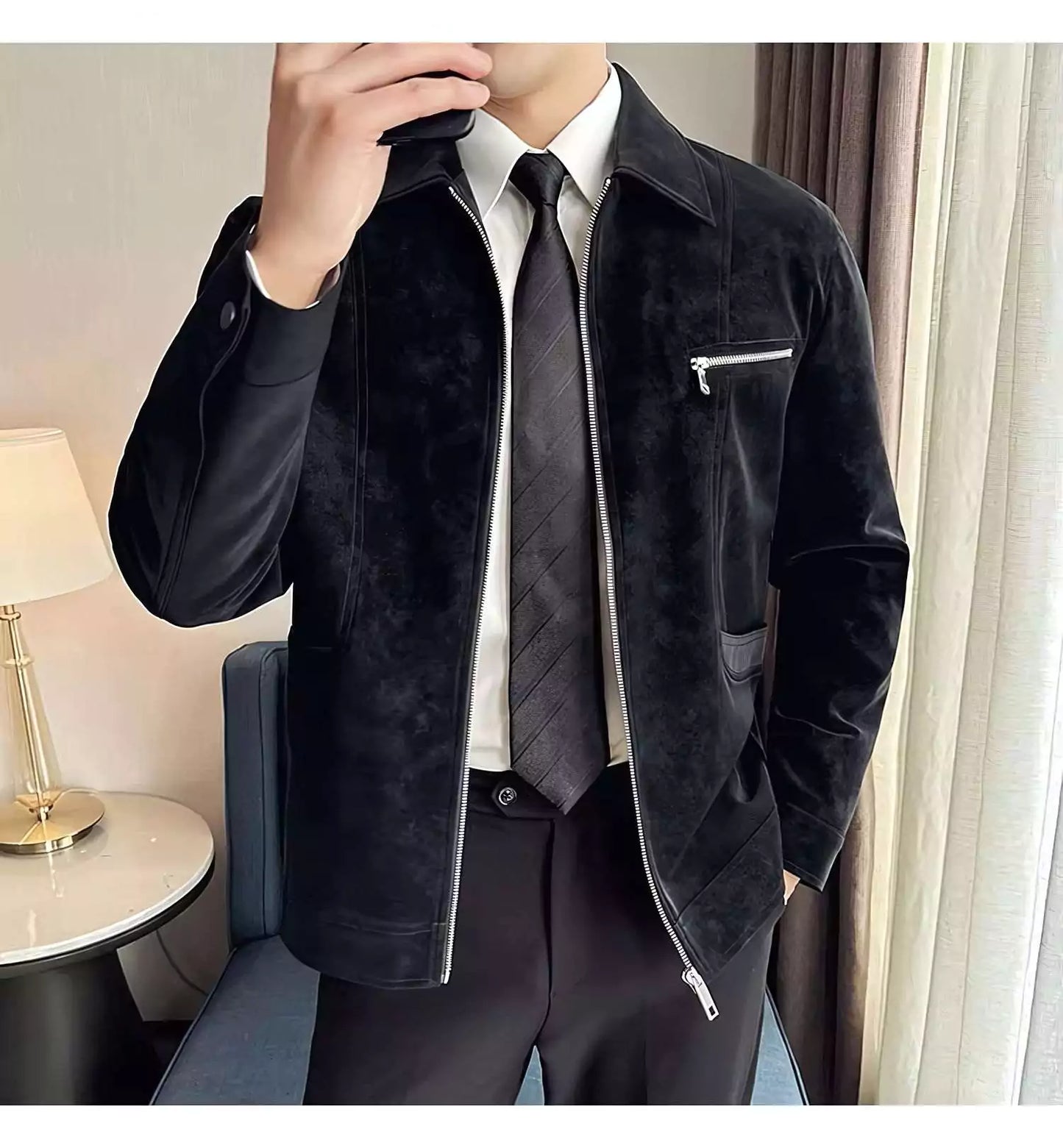 High-Grade Men's Suede Coat -  #  Top High-Grade Warm Suede Coat | Suede Jacket Man | Suede Bomber Jacket  Shop the Suede Coat For Men—a luxurious suede jacket with a bomber-style silhouette. Perfect for the modern man seeking warmth, style, and sophistication.