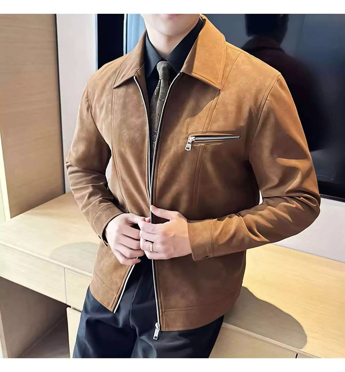 High-Grade Men's Suede Coat -  #  Top High-Grade Warm Suede Coat | Suede Jacket Man | Suede Bomber Jacket  Shop the Suede Coat For Men—a luxurious suede jacket with a bomber-style silhouette. Perfect for the modern man seeking warmth, style, and sophistication.