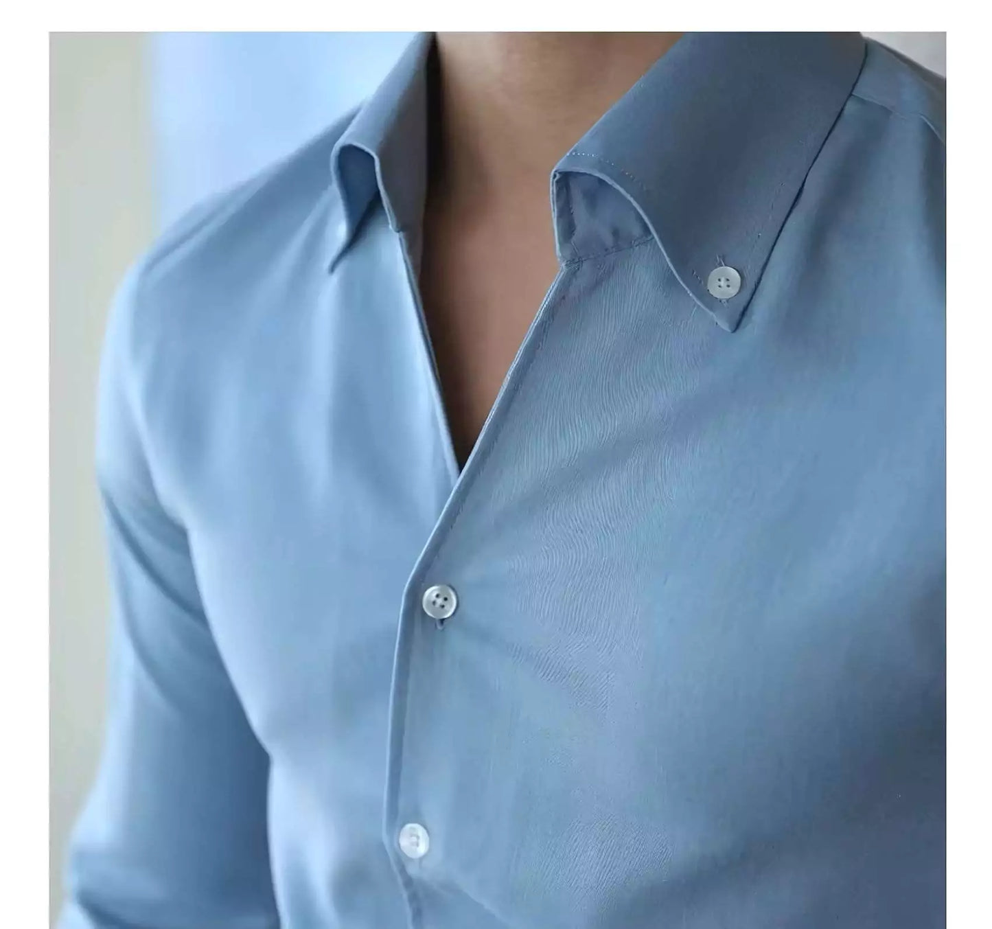 The Sartorial Slim Italian Collar Shirt -  Italian Collar Shirt: Slim Fit, Wrinkle-Free, Luxury Menswear Alex Shogun Men's Clothes