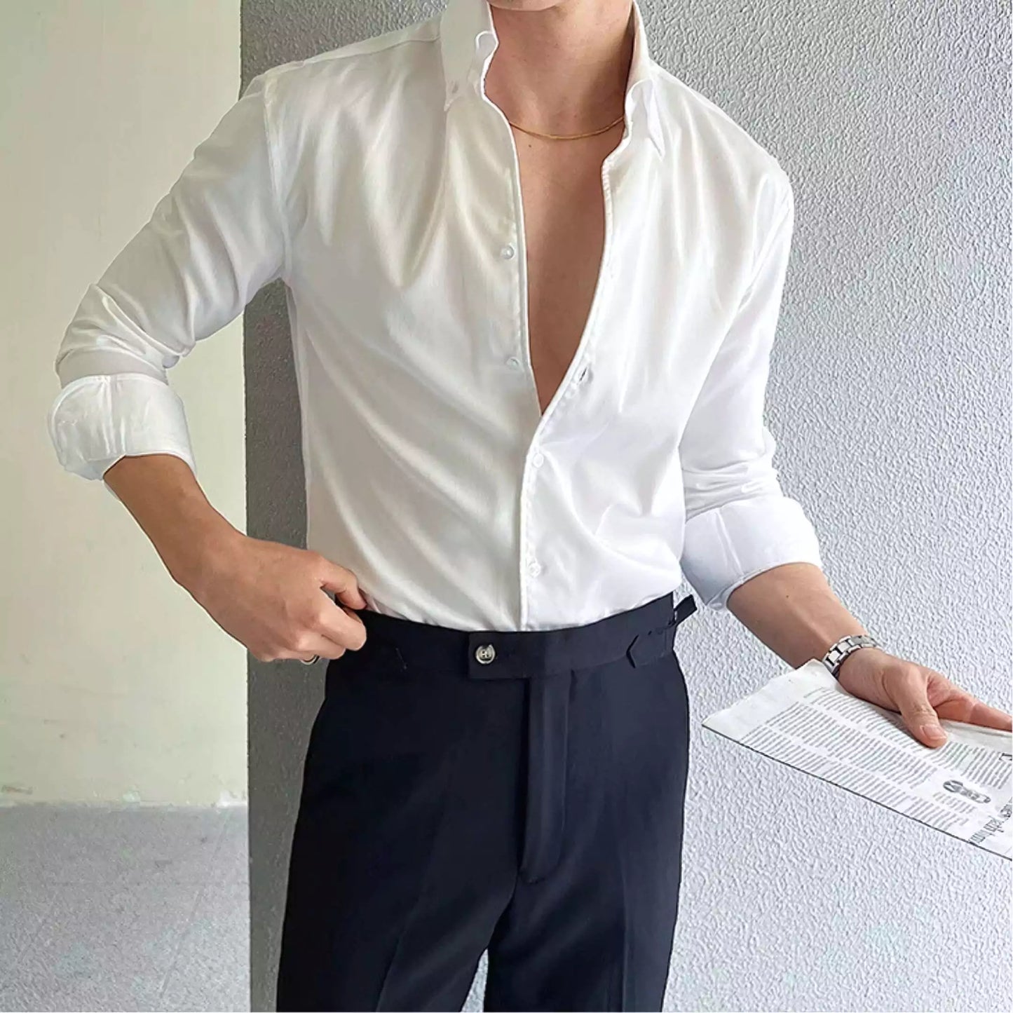 The Sartorial Italian Collar Shirt - The Sartorial Italian Collar Shirt Alex Shogun Men's Clothes